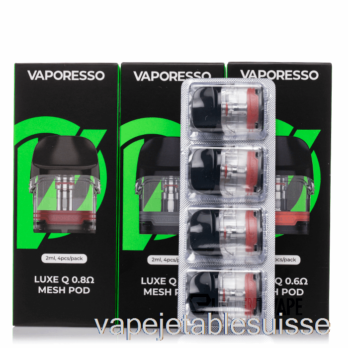 Vape Suisse Vaporesso Luxe Q Dosettes De Remplacement 1.0ohm Luxe Q Pods (paquet De 4)